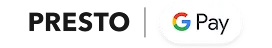 Presto logo with GPay