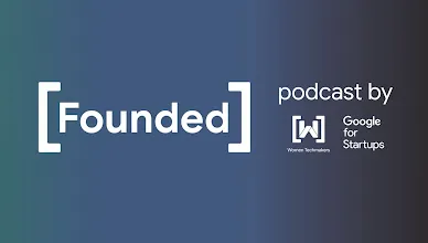 The headshots of the founders featured are placed against a black background with the Founded Logo.