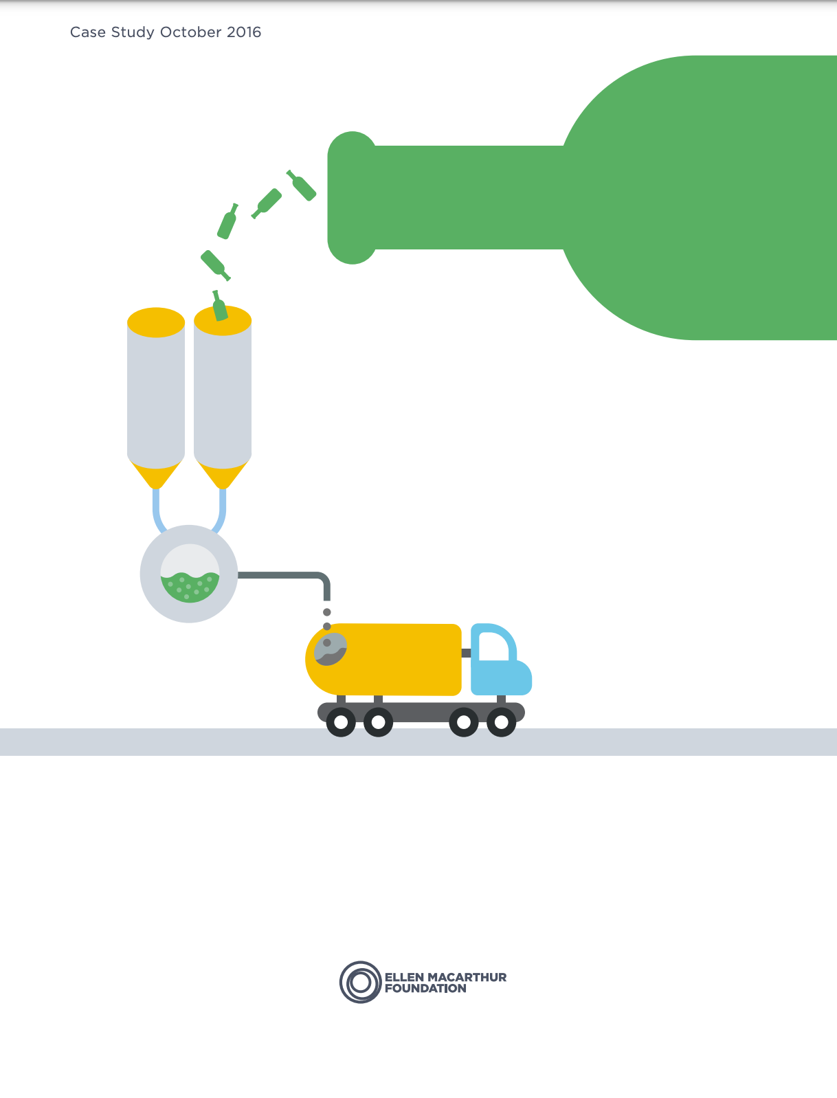 Cover image of a white paper titled: The Circular Economy and the Promise of Glass in Concrete