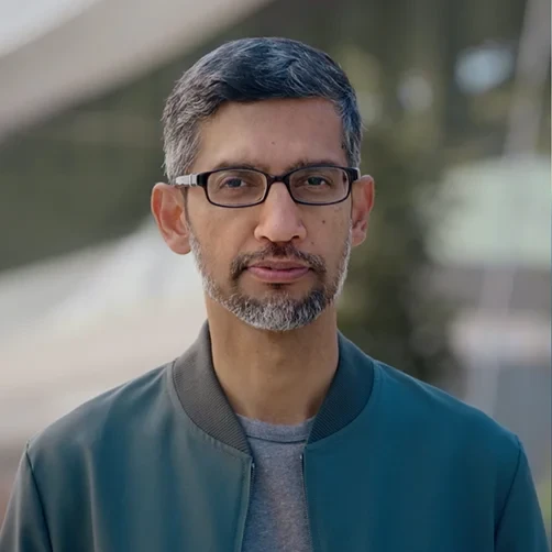 A photograph of Sundar Pichai, Google CEO