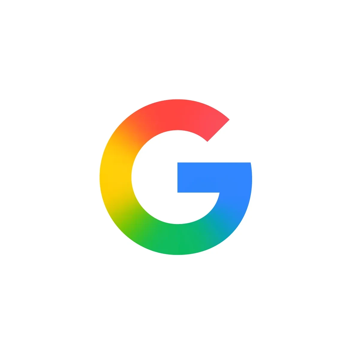 Google's capital G logo, colored red, yellow, green, and blue, on a white background.