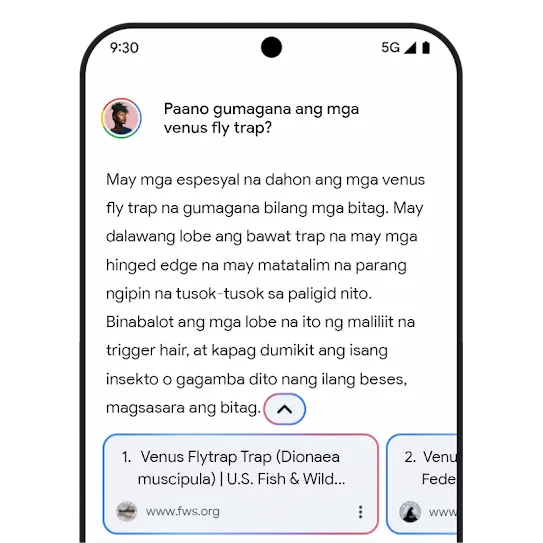 Graphic ng mga kaugnay na link sa Gemini