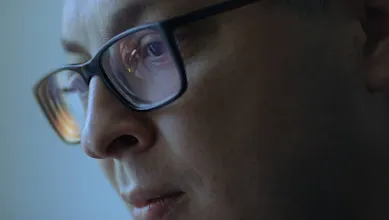 closeup of a man with spectacles