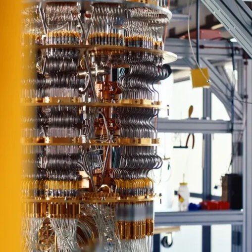 A photograph of a quantum computer