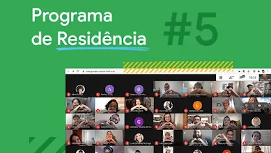 Conheça a turma #5 do Programa de Residência. Foto de uma vídeo conferência da turma de startups participantes do programa.