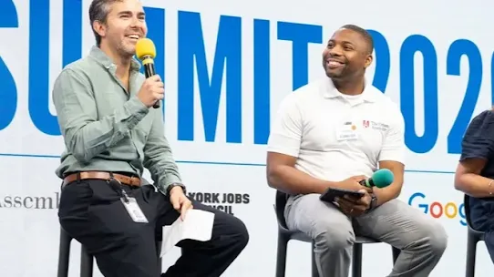 Google's Steven Butschi share industry insights during a fireside chat moderated by Urban Assembly CEO David Adams.