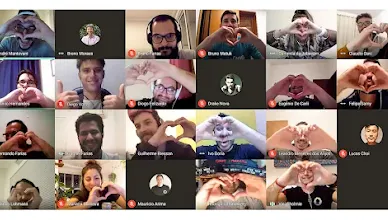 Reunião virtual com participantes da turma do Google for Startups Accelerator
