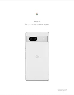 Cover image of the Pixel 7a Product Environmental Report