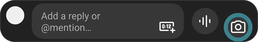 Tap the camera icon image