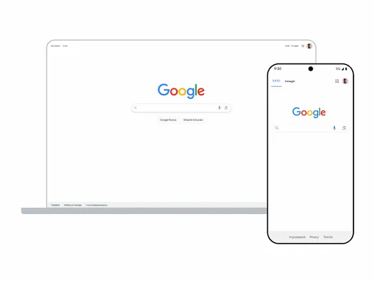 Ricerca Google su dispositivi mobili e computer