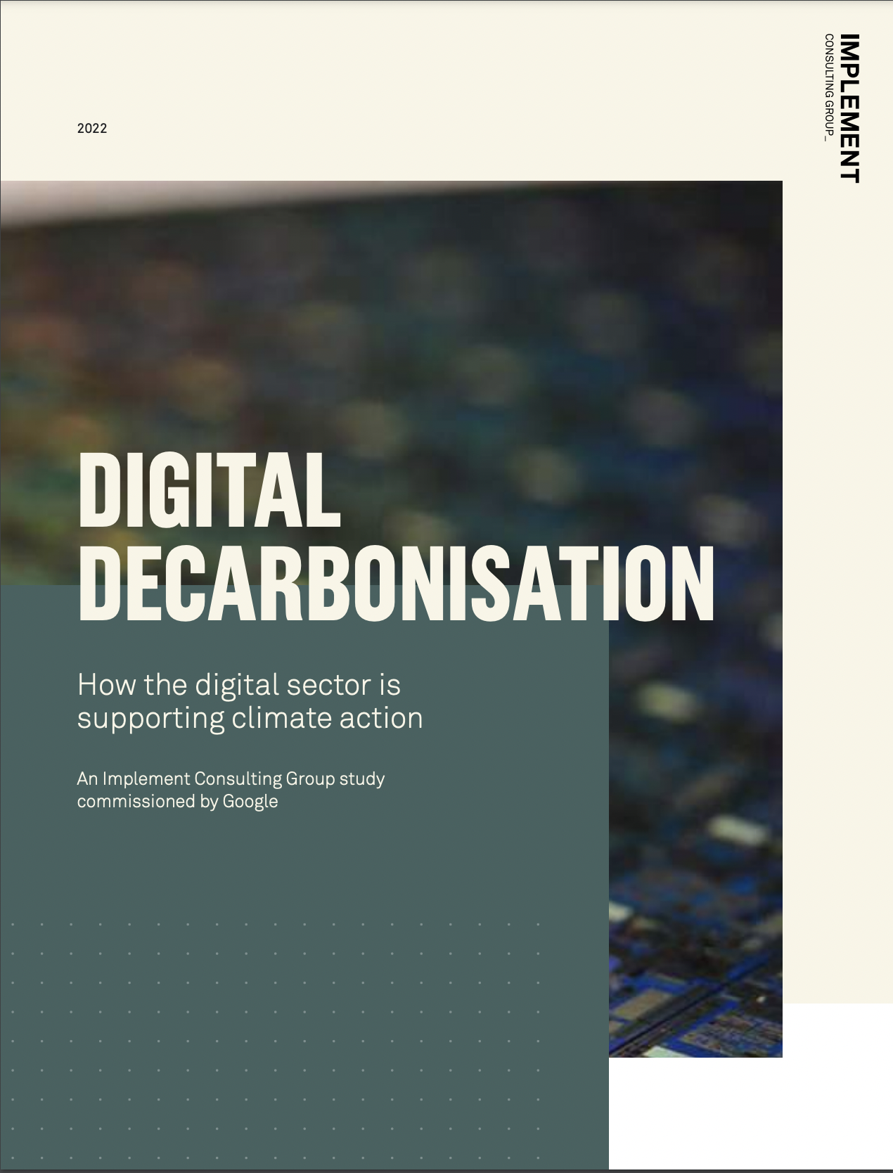 Cover image of the paper titled Digial Decarbonisation: How the digital sector is supporting climate action
