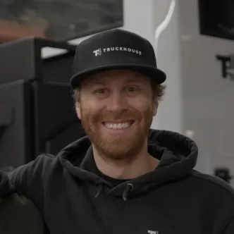 A photograph of Matt Linder, the founder and CEO of TruckHouse, a Sparks, Nevada-based company that builds state-of-the-art carbon fiber expedition vehicles.