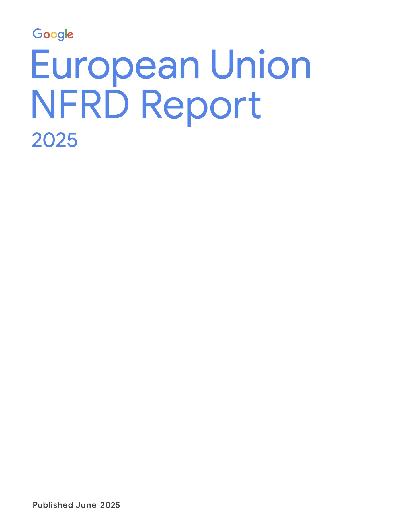 Cover image of 2025 European Union NFRD Report