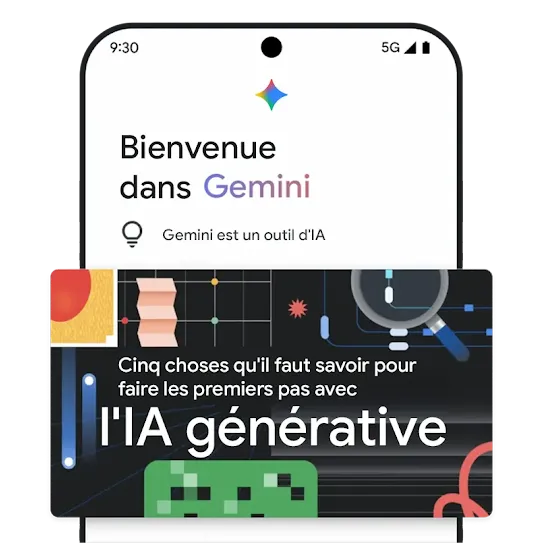 Graphique de l'éducation à l'IA générative de Gemini