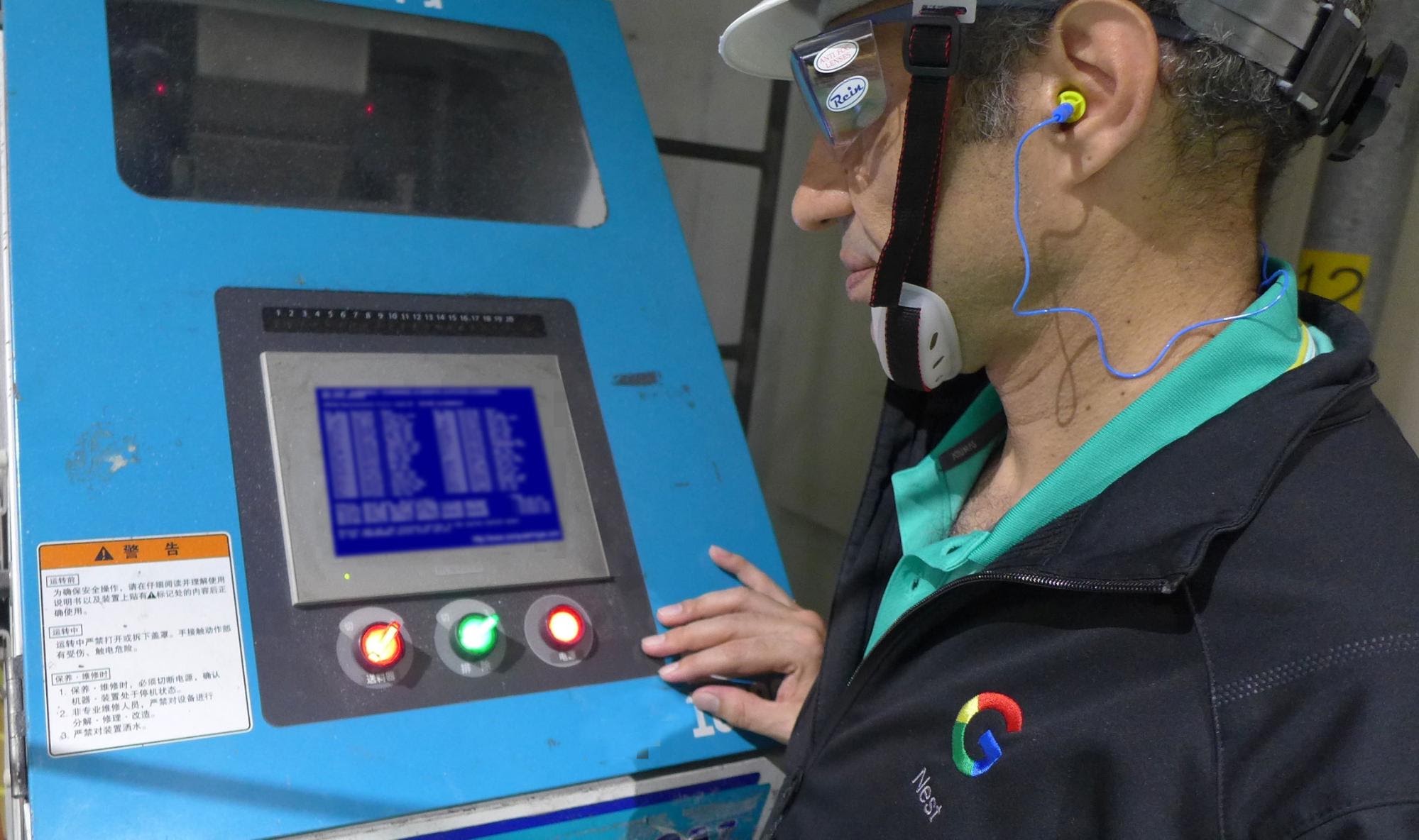 A plastic materials engineer at Google checks the supplier’s plastic quality inspection to meet our quality standard for incoming resin.