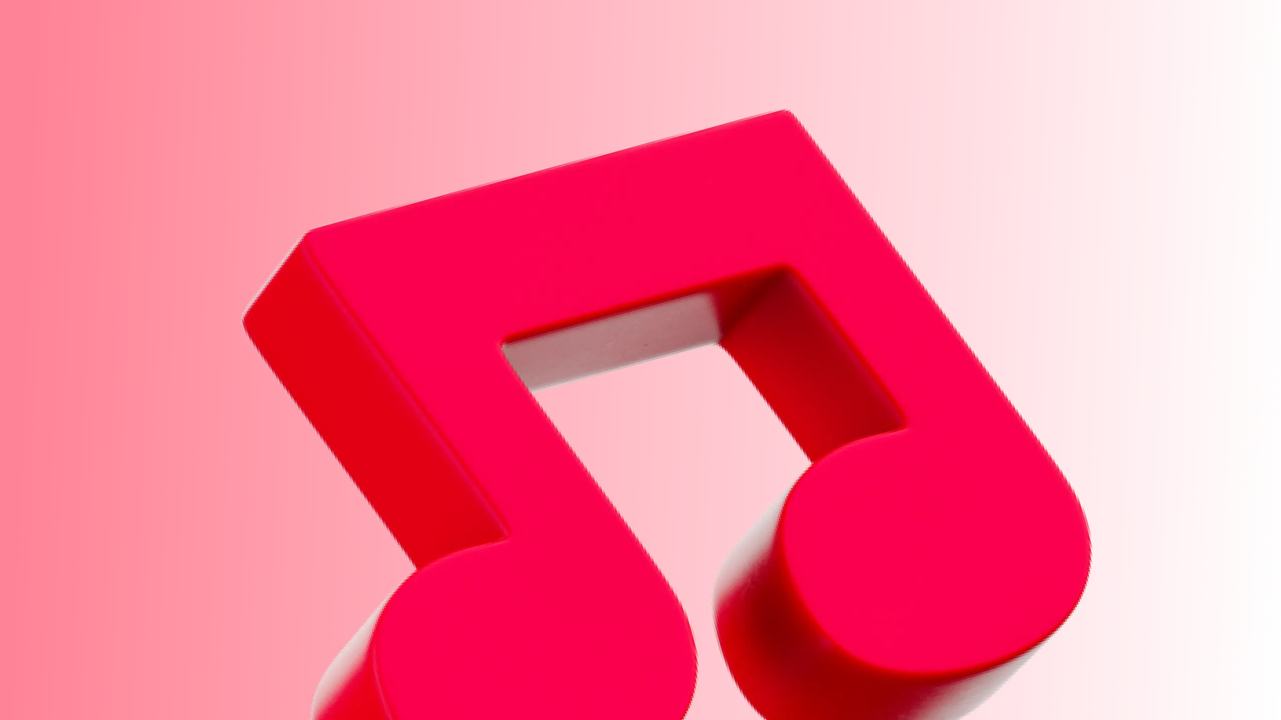 Illustration of a red musical note