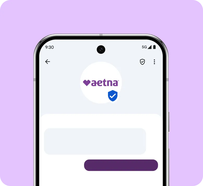 Aetna uses RCS for Business to help members securely access relevant information, resources, and support.