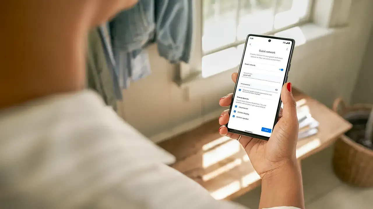 Image of an Android device on a wifi setup screen