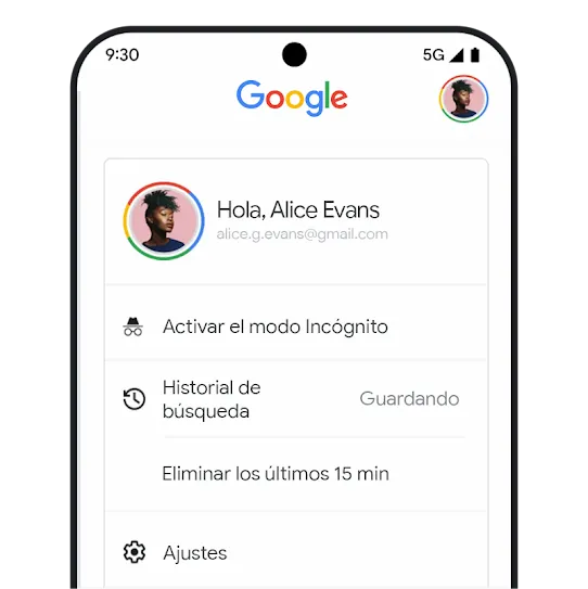Imagen de la opción de eliminar el historial reciente