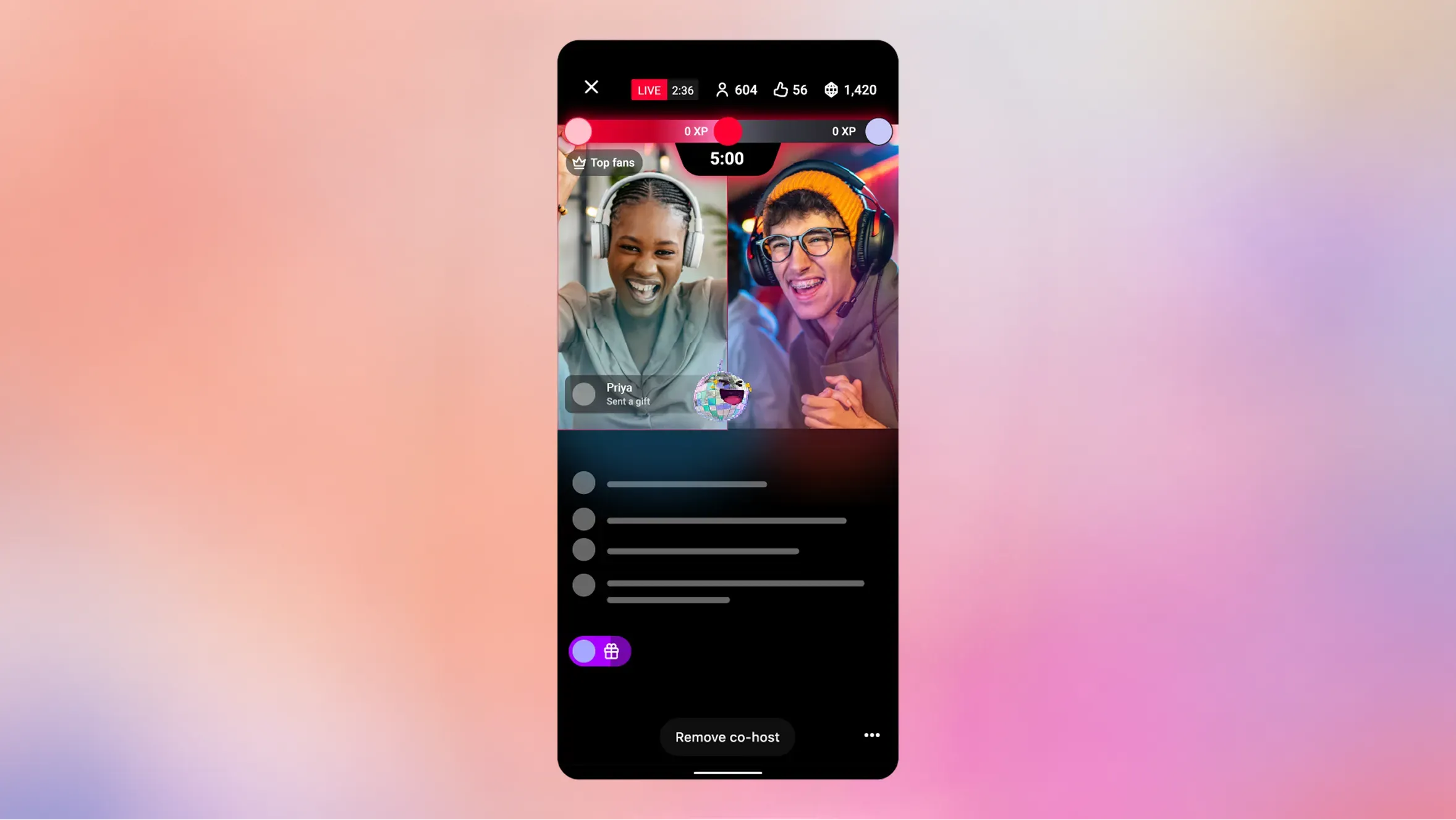 Discover live showdown