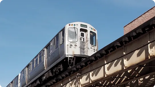 above-ground metro train