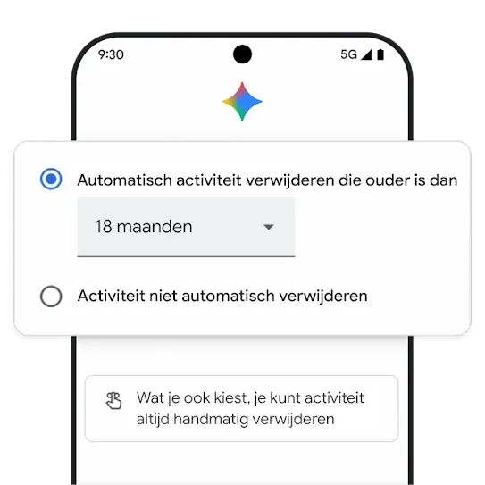Afbeelding voor de functie automatisch verwijderen