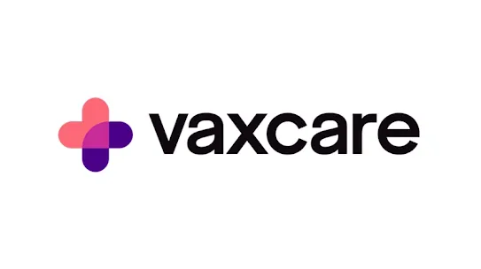 VaxCare logo with a colorful plus icon