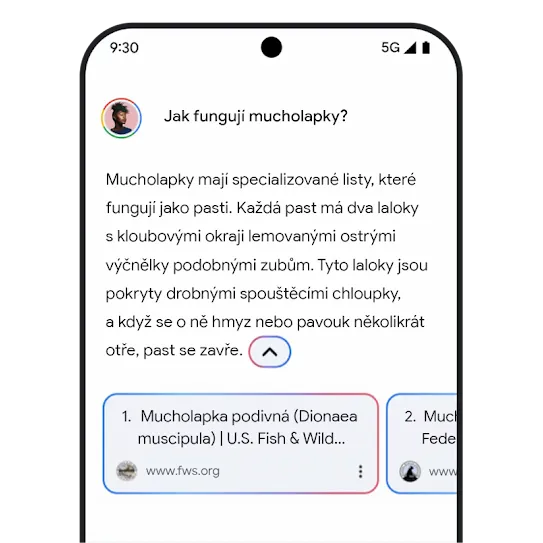 Grafika souvisejících odkazů k Gemini