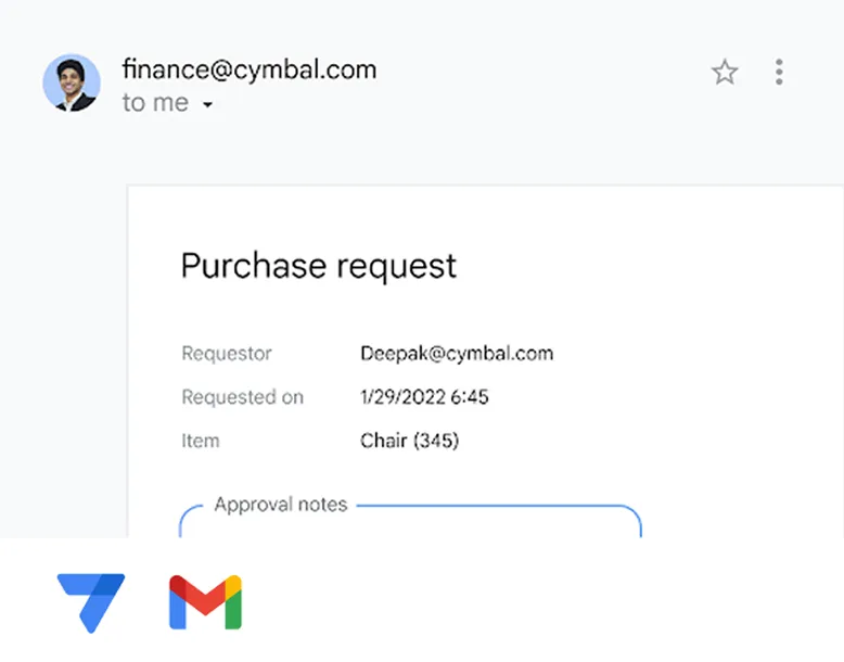 Approve requests without leaving your inbox