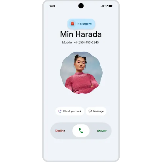 Marking a call as urgent on an Android phone and notifying the receiver on their incoming call screen.
