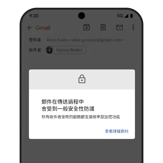 Gmail 電子郵件加密圖片
