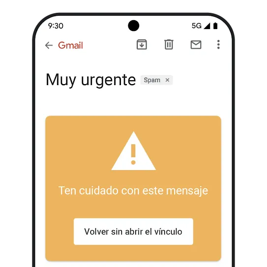 Gráfico de phishing de Gmail