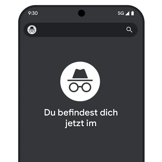 Inkognitotab im Chrome-Browser