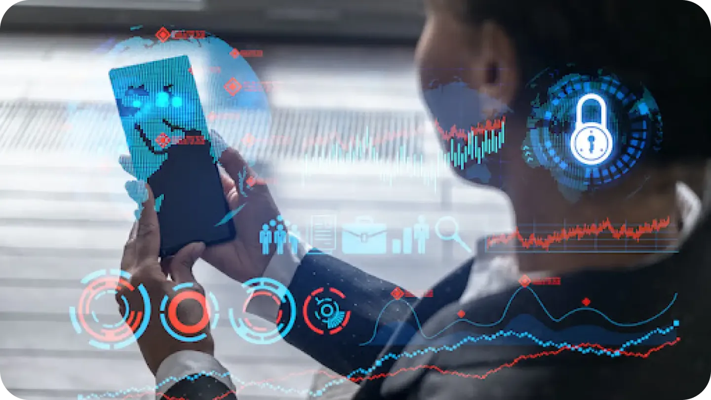 Man checking the data settings on his phone