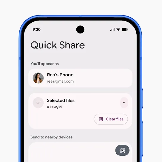 Một đoạn video ngắn cho thấy một chiếc điện thoại Android đã sẵn sàng chuyển tệp sang máy tính xách tay, trong khi trên máy tính xách tay xuất hiện một cửa sổ bật lên làm nổi bật Chế độ cài đặt hiển thị của thiết bị. 