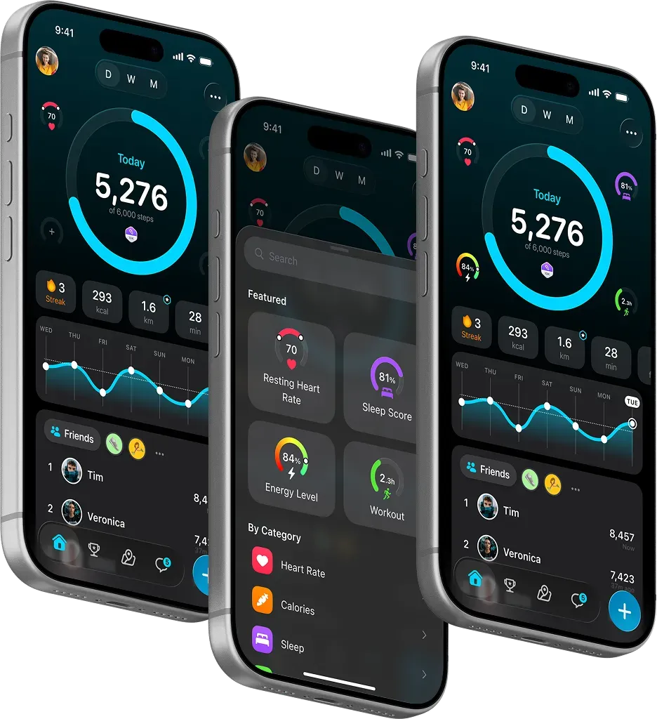 StepsApp’s step counter makes daily movement easy to track, with walking goals and insights.