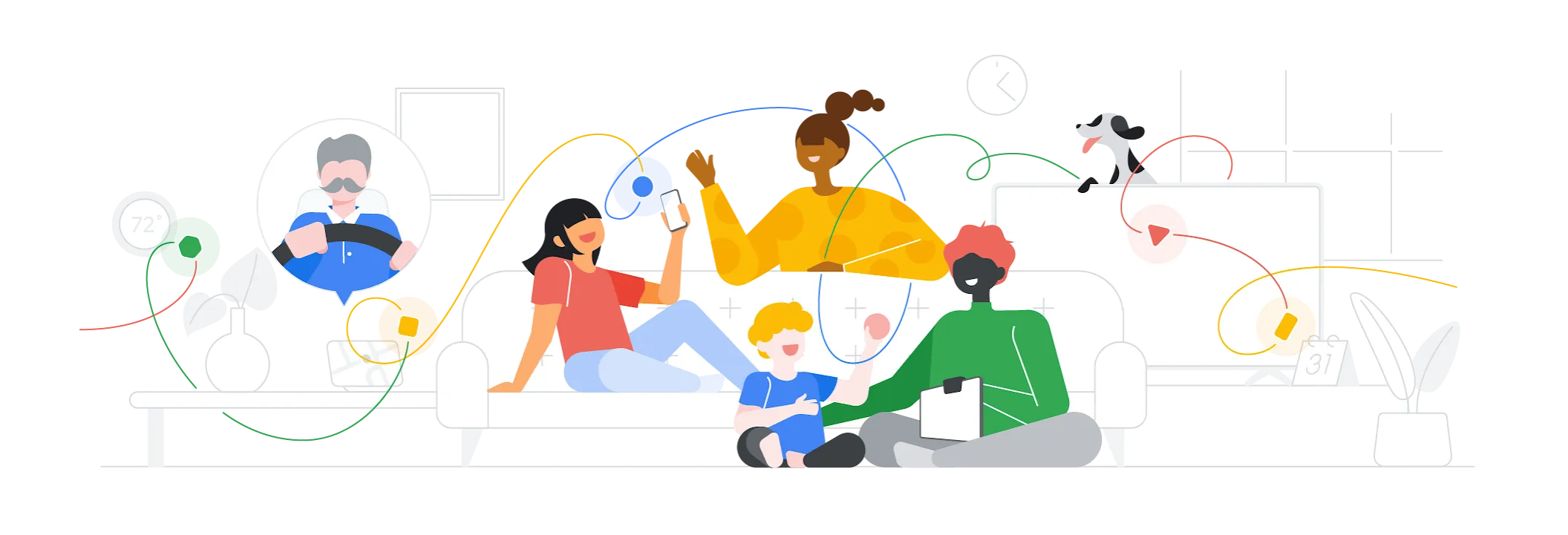 Ілюстрація різноманітних учасників сімейної групи