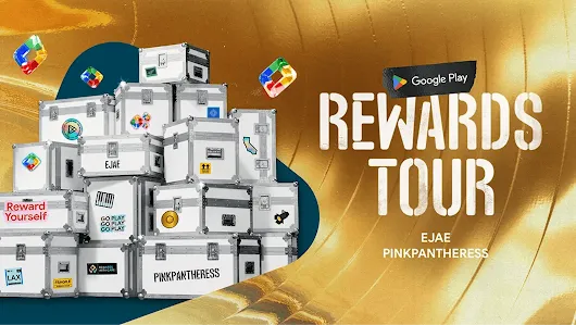 A YouTube video promotes the recent Google Play Rewards Tour experience for Play Points members, which featured PinkPantheress and EJAE.