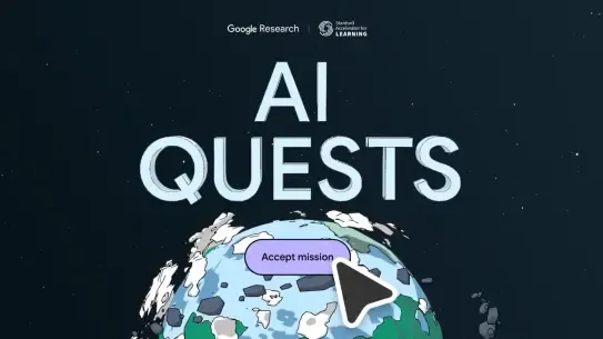 animated globe underneath AI Quests in space