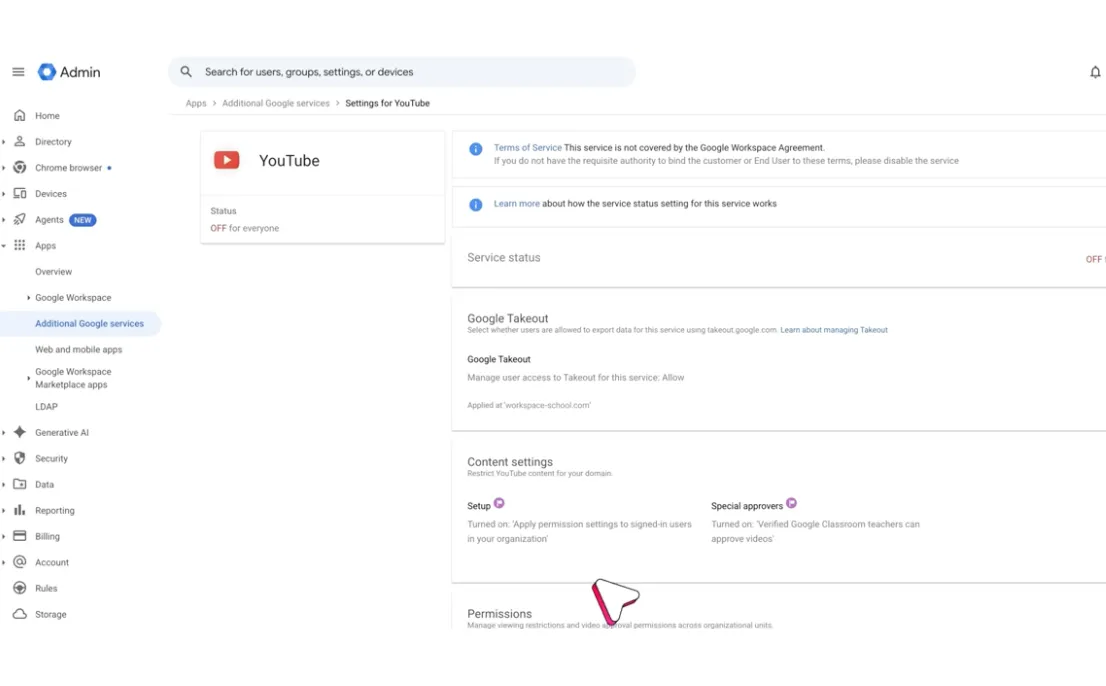 Manage YouTube Settings and Permissions