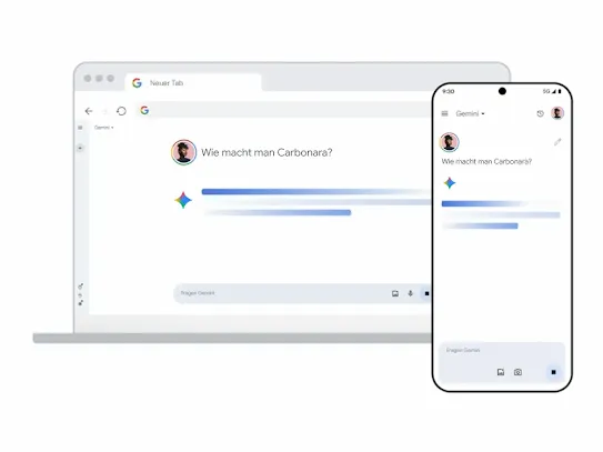 Gemini auf Computern und Mobilgeräten