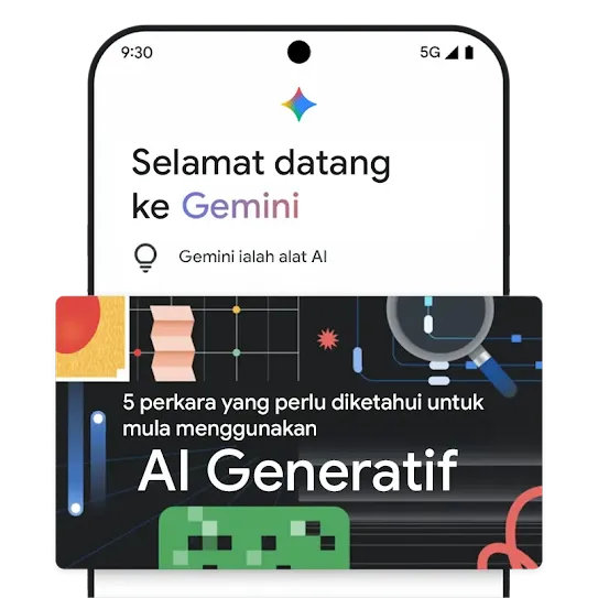 Grafik pendidikan AI generatif Gemini