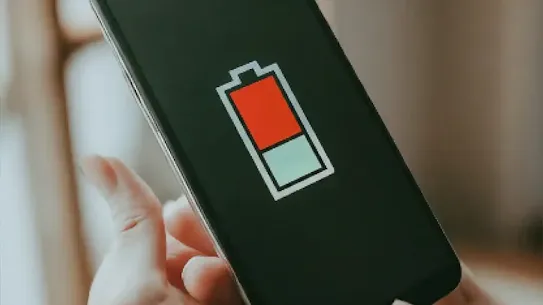 Image of a phone with low battery