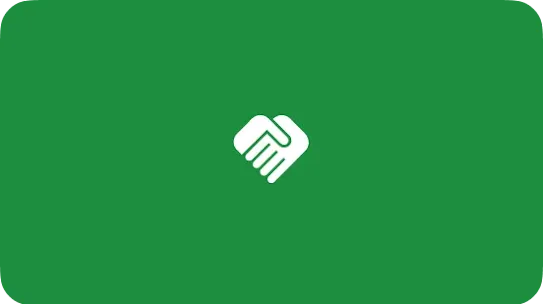 Icon of two hands shaking forming a heart