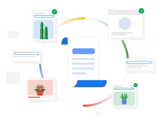 Meklēšanas rezultātu piemērs, kurā apvilkta gara lapa ar Google satura politiku