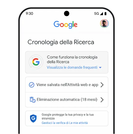 Controlli della cronologia della Ricerca