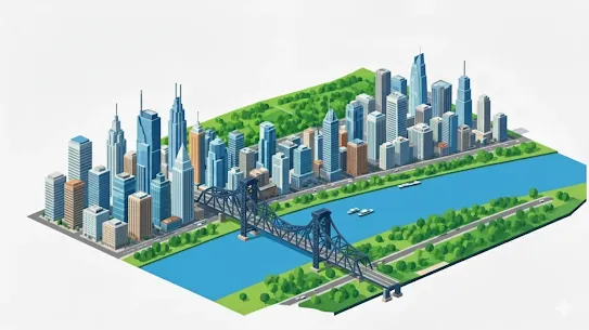 A graphic representing the city of Montreal