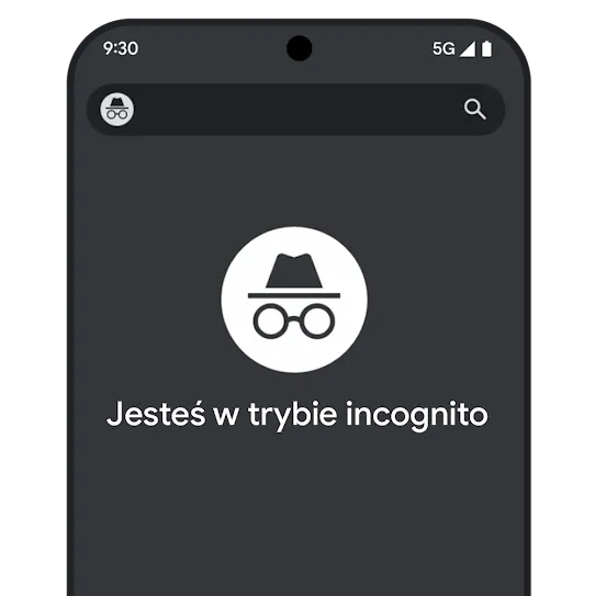 Karta incognito w przeglądarce Chrome