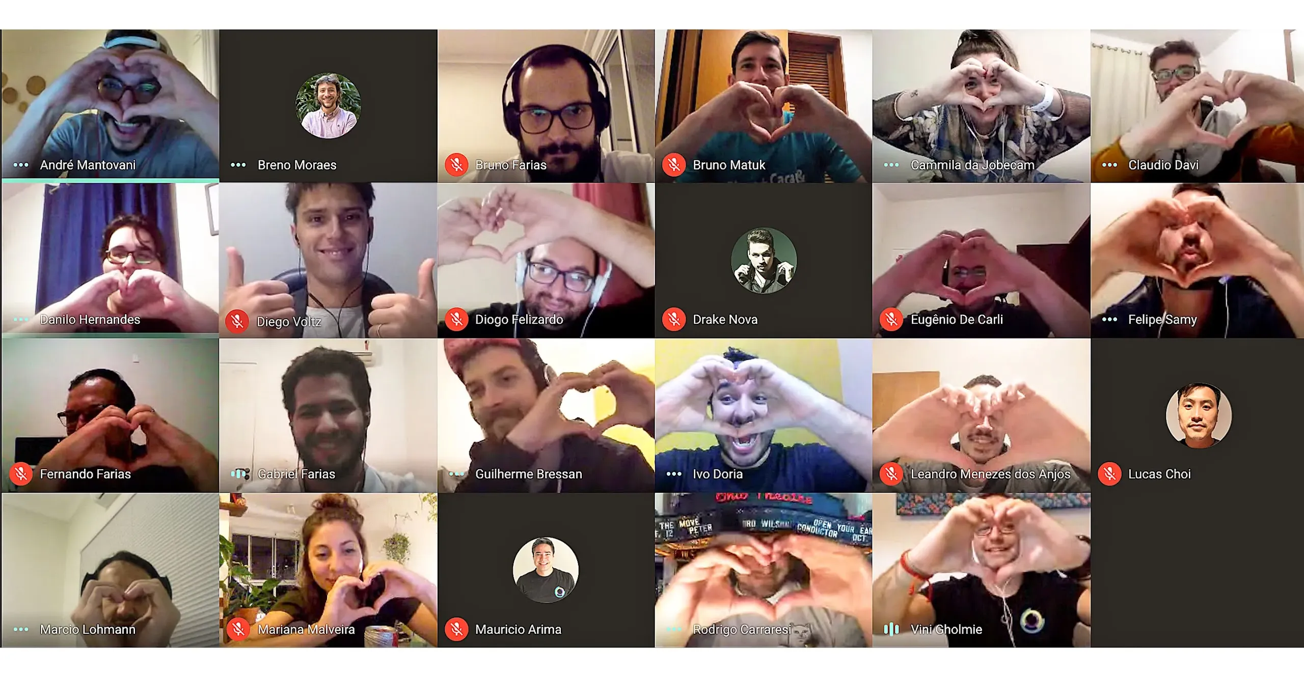 Reunião virtual com participantes da turma do Google for Startups Accelerator