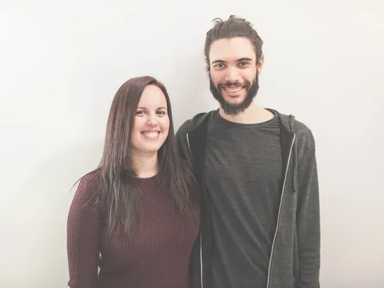 Simple Vegan Blog's co-founders Iosune Robles and Alberto Aragón, creating easy vegan recipes out of Spain.